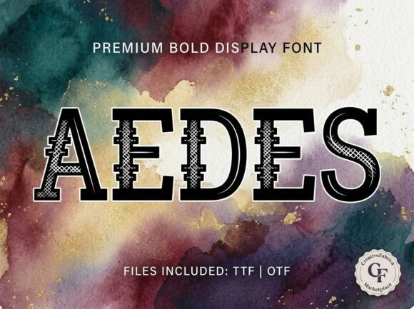 Aedes: The Artistic Display Font for Bold Visuals