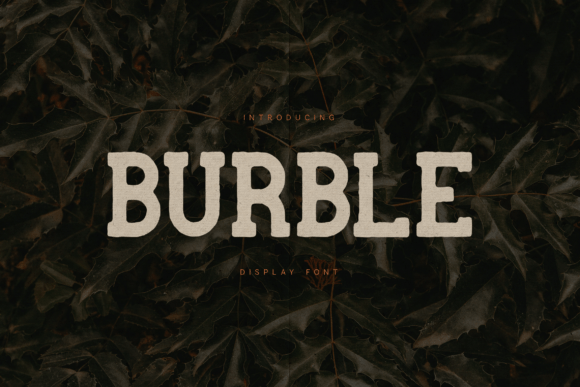 Burble: A Vintage Slab Font with Heart