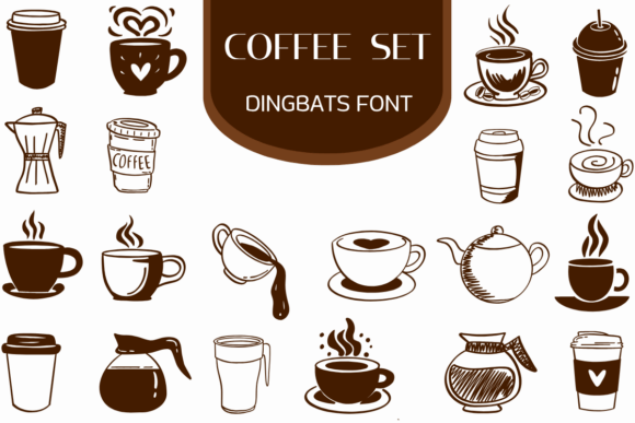 Coffee Set: A Creative Font for Modern Designers