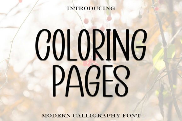 Coloring Pages: A Sweet Handwritten Font for Elegant Projects