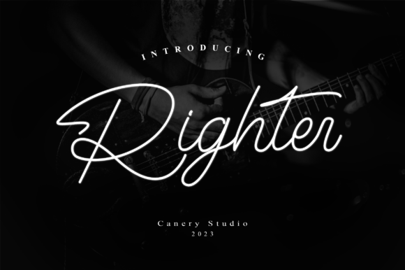 Righter: The Monoline Font for Modern Neon and Minimalist Signatures